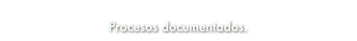 &nbsp;Procesos documentados.