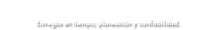 &nbsp;Entregas en tiempo; planeación y confiabilidad.