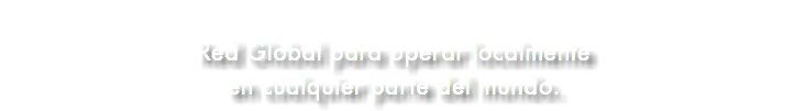 &nbsp;Red Global para operar localmente en cualquier parte del mundo.